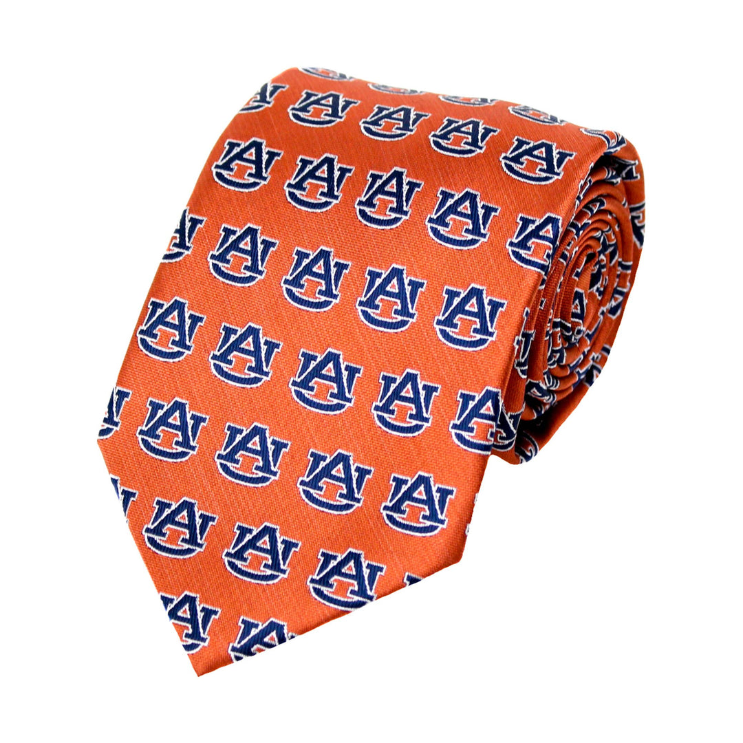 Donegal Bay - Auburn Tigers Repeating Orange Necktie: One-Size