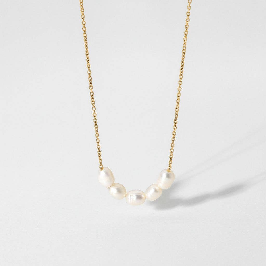 paperln - Elegant Pearl Accent Layered Necklace