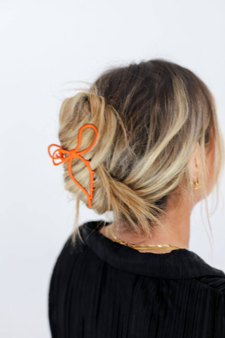 KAXI - THE METAL BOW CLAW ( 13 COLORS ): YELLOW GOLD