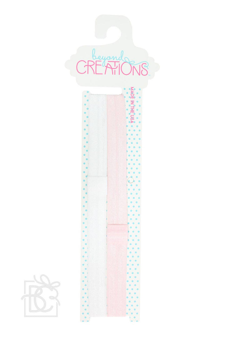 Beyond Creations, LLC - SKINNY ELASTIC HEADBAND PACKS: GREY/HOT PINK / 3-18 Months