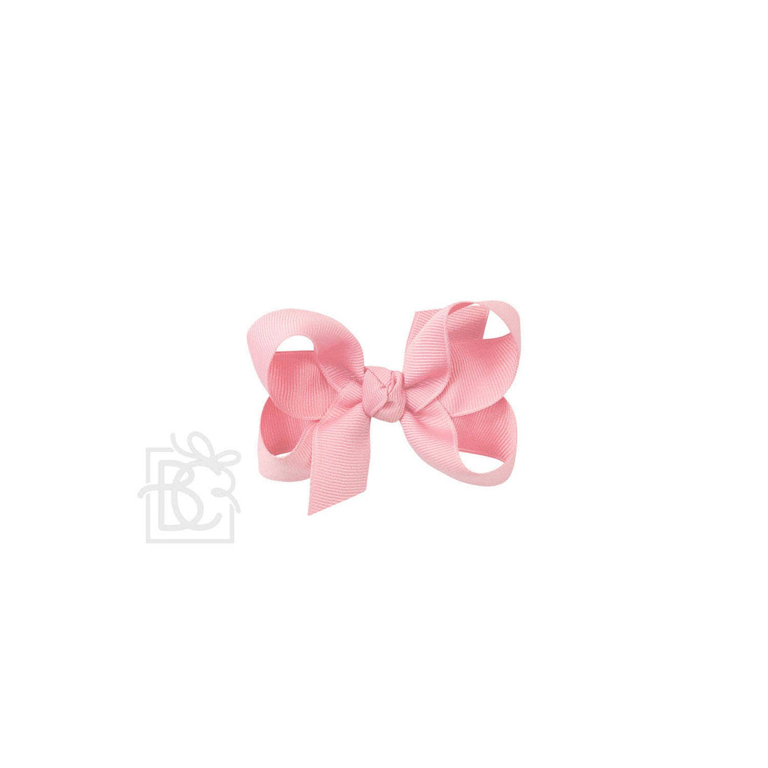 Beyond Creations, LLC - SIGNATURE GROSGRAIN BOW ON CLIP: 3.5" Medium - 7/8" Ribbon on Alligator Clip / PINK