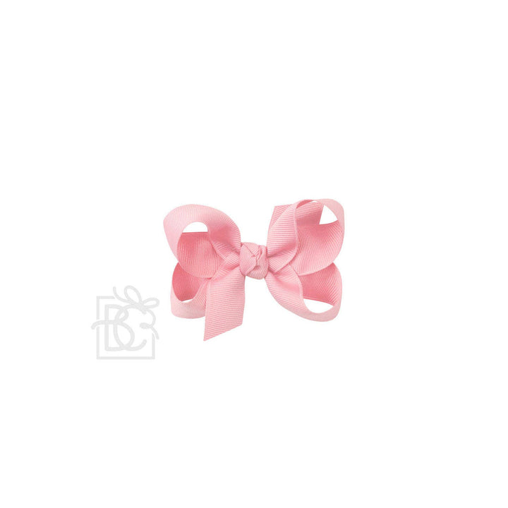 Beyond Creations, LLC - SIGNATURE GROSGRAIN BOW ON CLIP: 3.5" Medium - 7/8" Ribbon on Alligator Clip / PINK