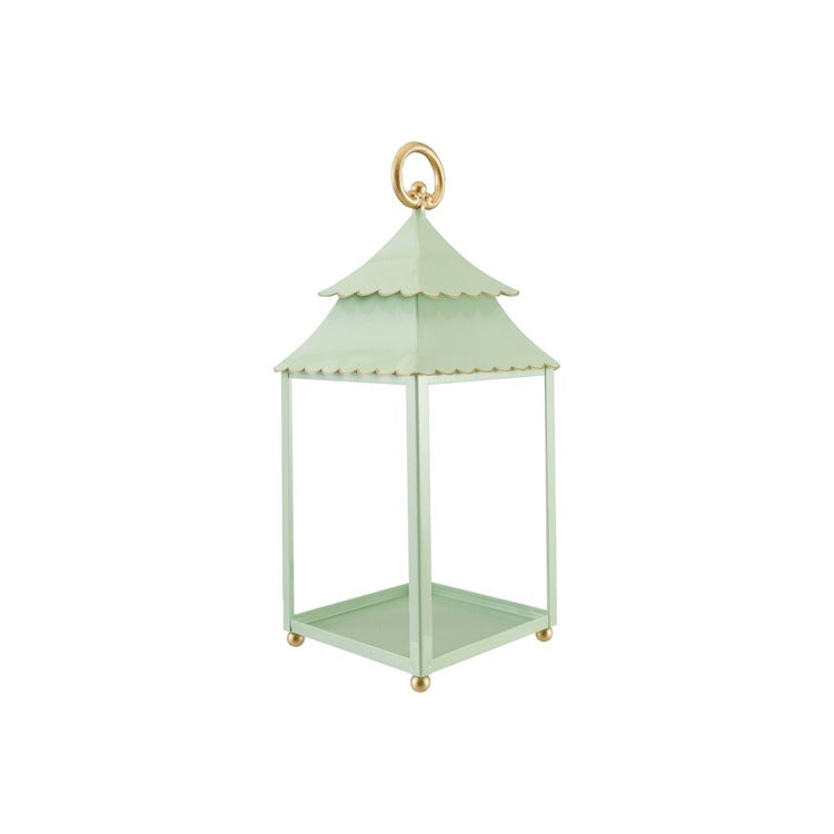 Metal Scalloped Lantern, Mint