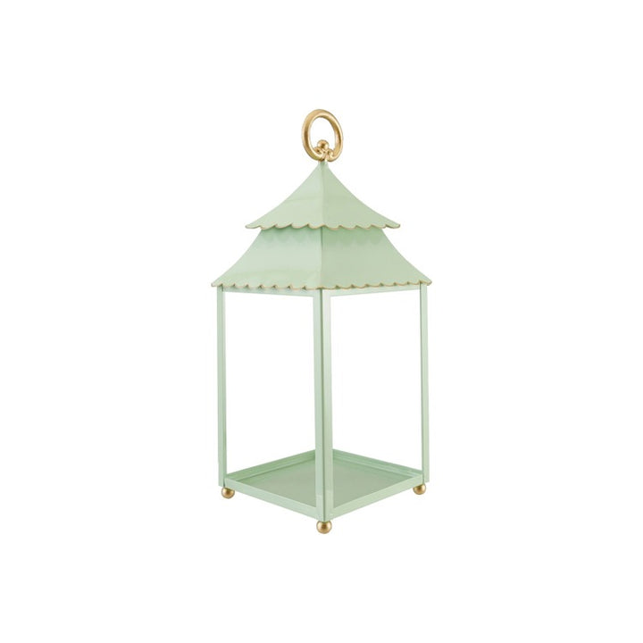 Metal Scalloped Lantern, Mint