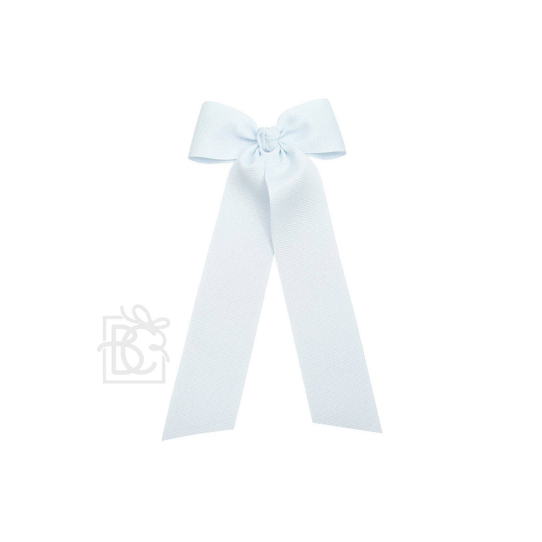 Beyond Creations, LLC - FLAT BOW W/ 7" STREAMERS ON ALLIGATOR CLIP: 3.5" W/ 7" Streamers / RED