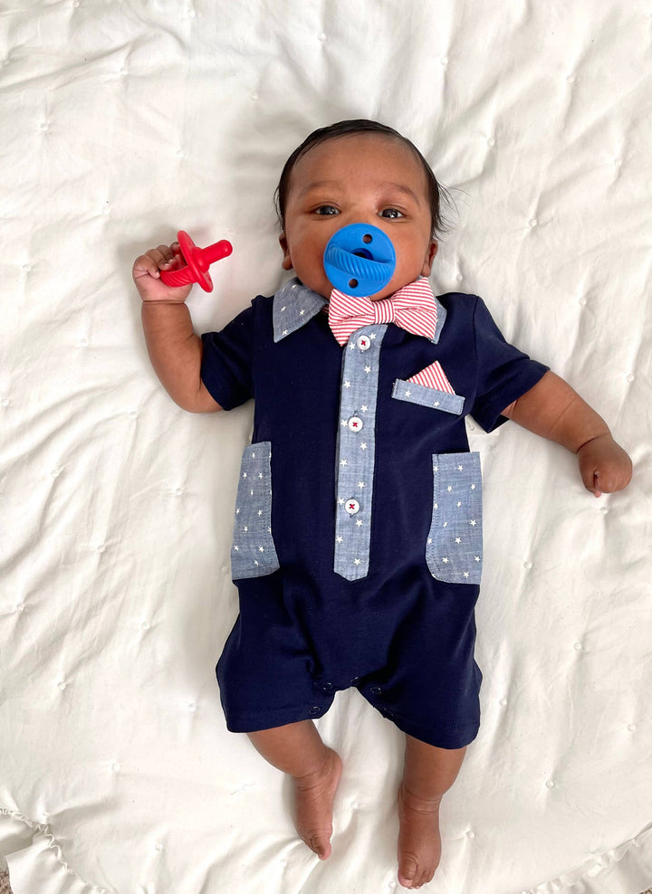 Itzy Ritzy - Sweetie Soother™ Pacifier Sets (2-pack): Robin's Egg Blue + Navy Cables