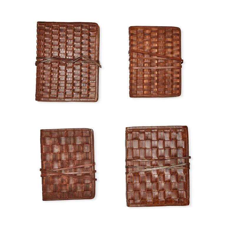 Chestnut Woven Leather Journal