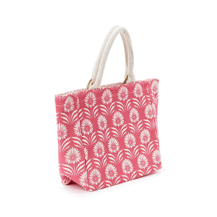 Palm Deco Print Thermal Lunch Tote Bag Asst 2 Colors