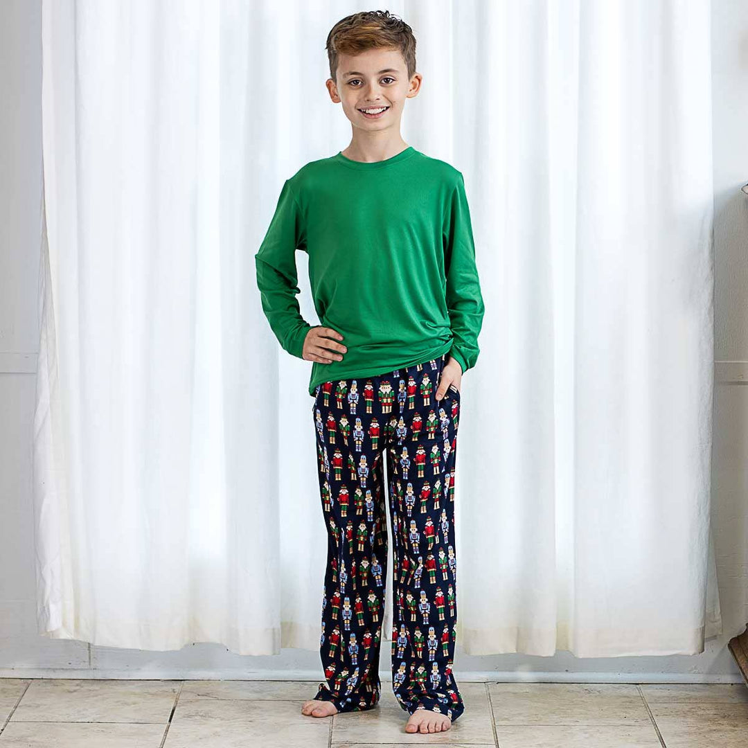 The Royal Standard - Small (6-7) Youth Nutcracker March Sleep Pants   Navy/Multi