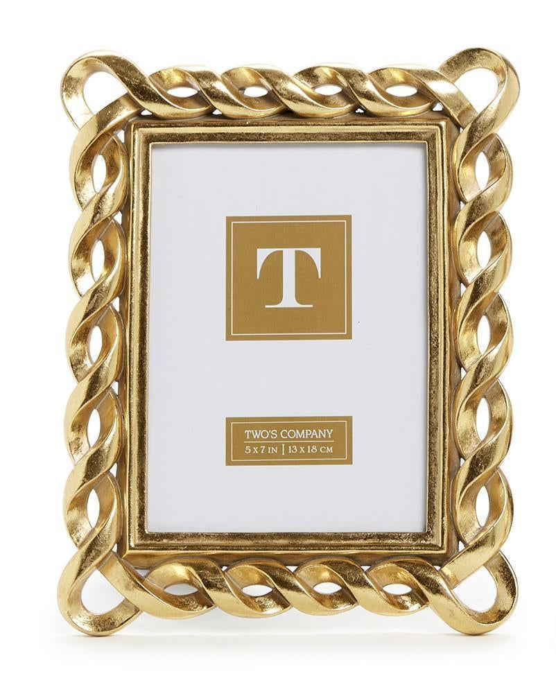 Gold Ribbon Photo Frame