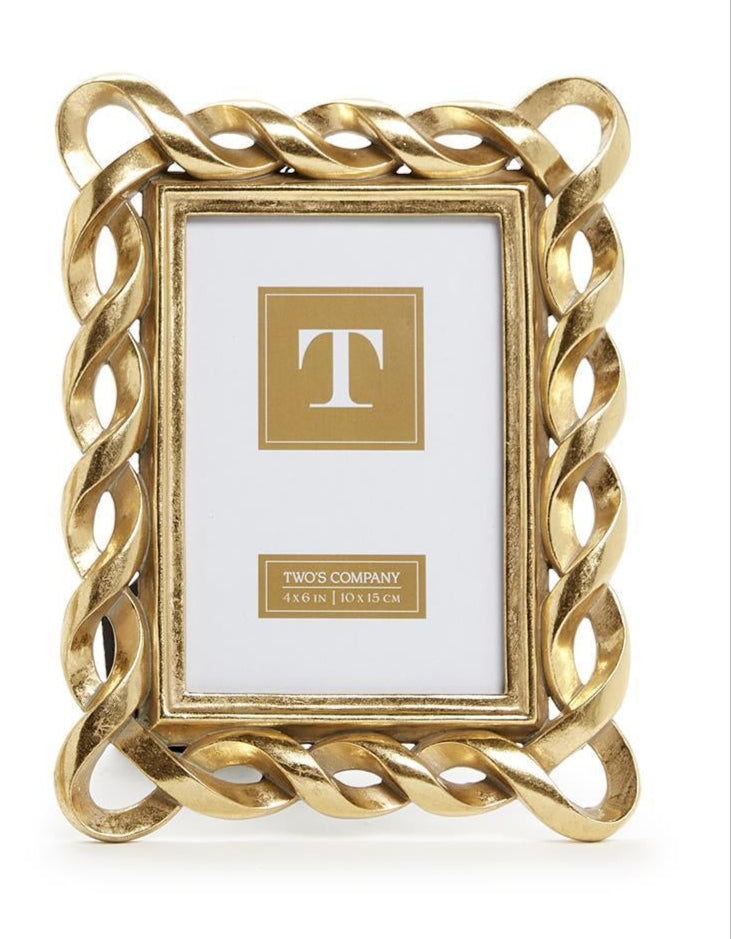 Gold Ribbon Photo Frame