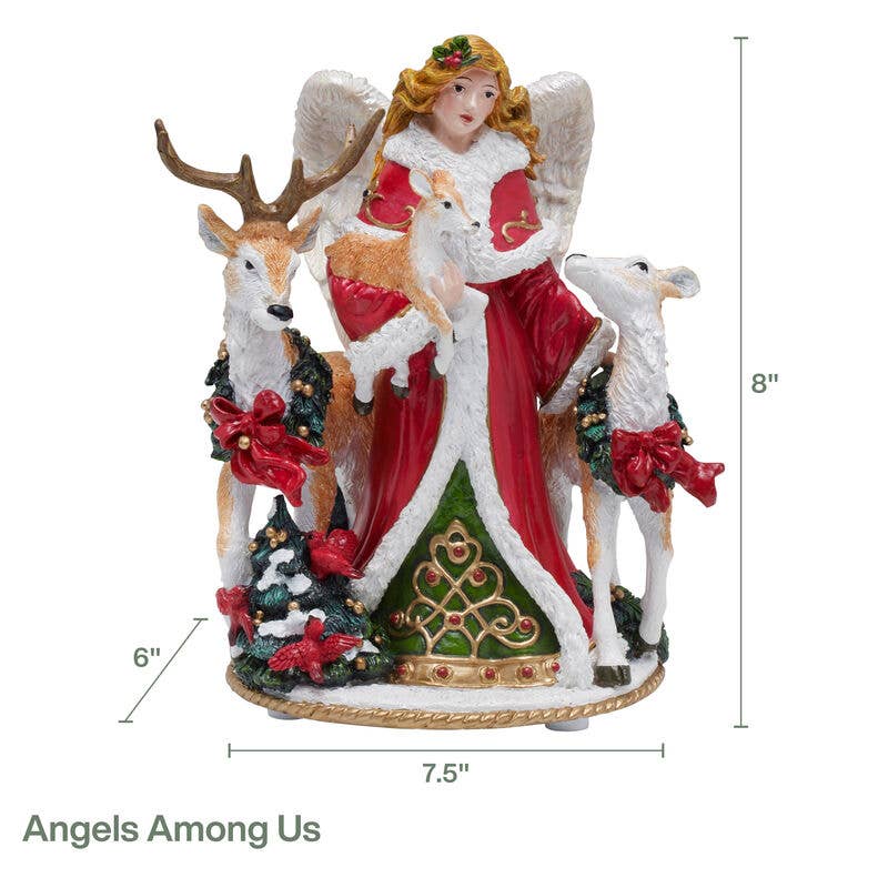Fitz and Floyd® Mikasa® Pfaltzgraff® - Fitz & Floyd Holiday Musical Angels Among Us Gift Box Pkg: RED / RESIN