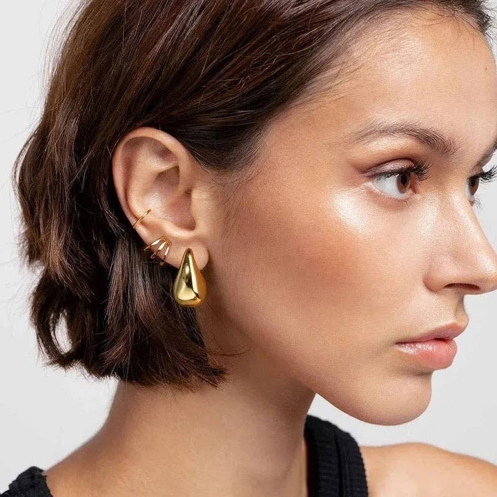 Sahira Jewelry Design - Elia Raindrop Earring: Gold