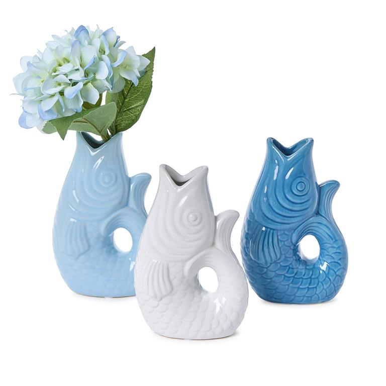 Small Fish Vase Asst 3 Colors
