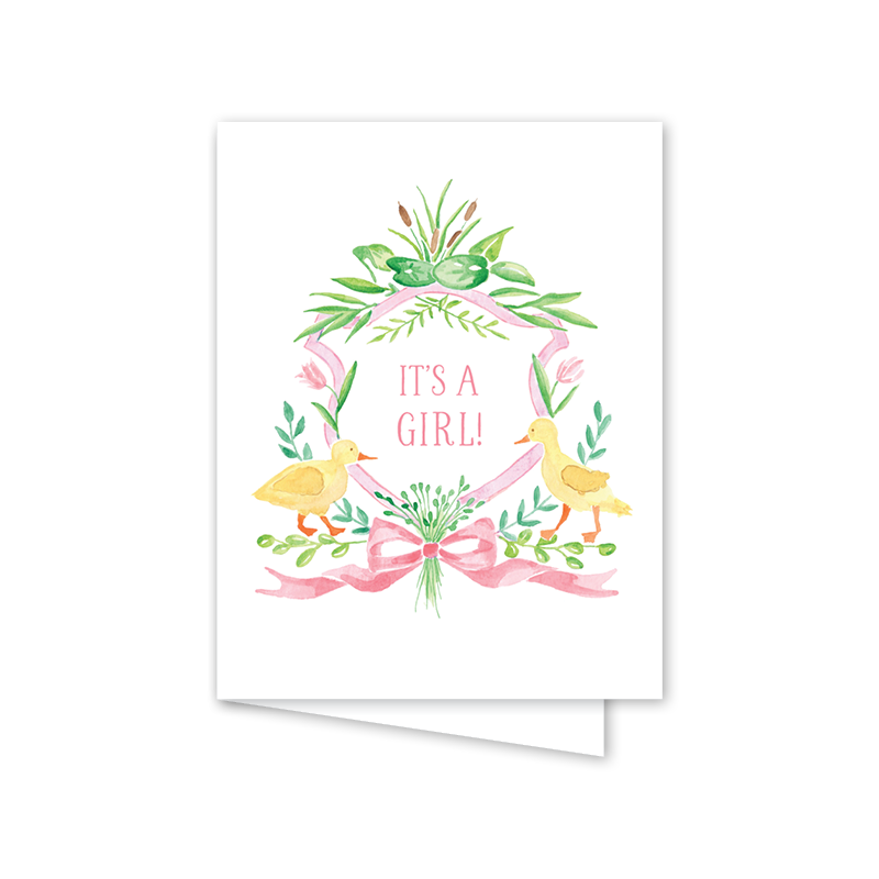 Dogwood Hill - Little Duckling Pink Card: Single Card