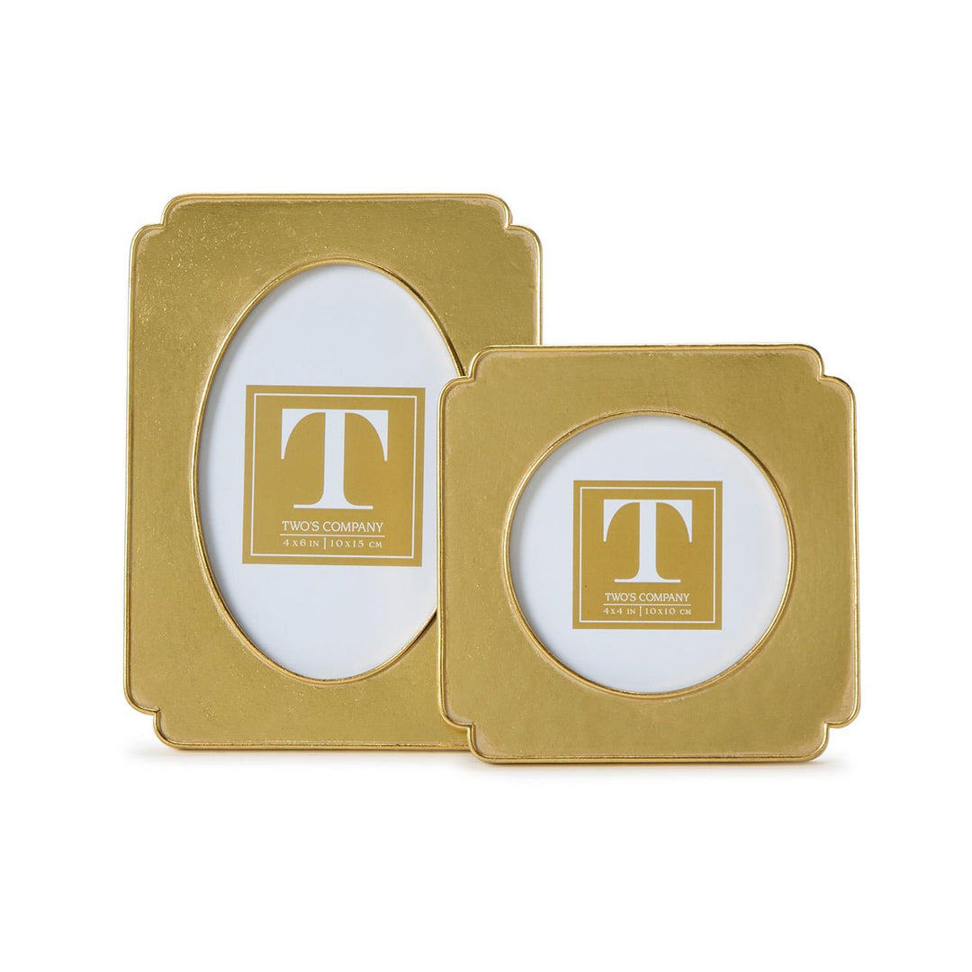 Gold Leaf Photo Frames Incl