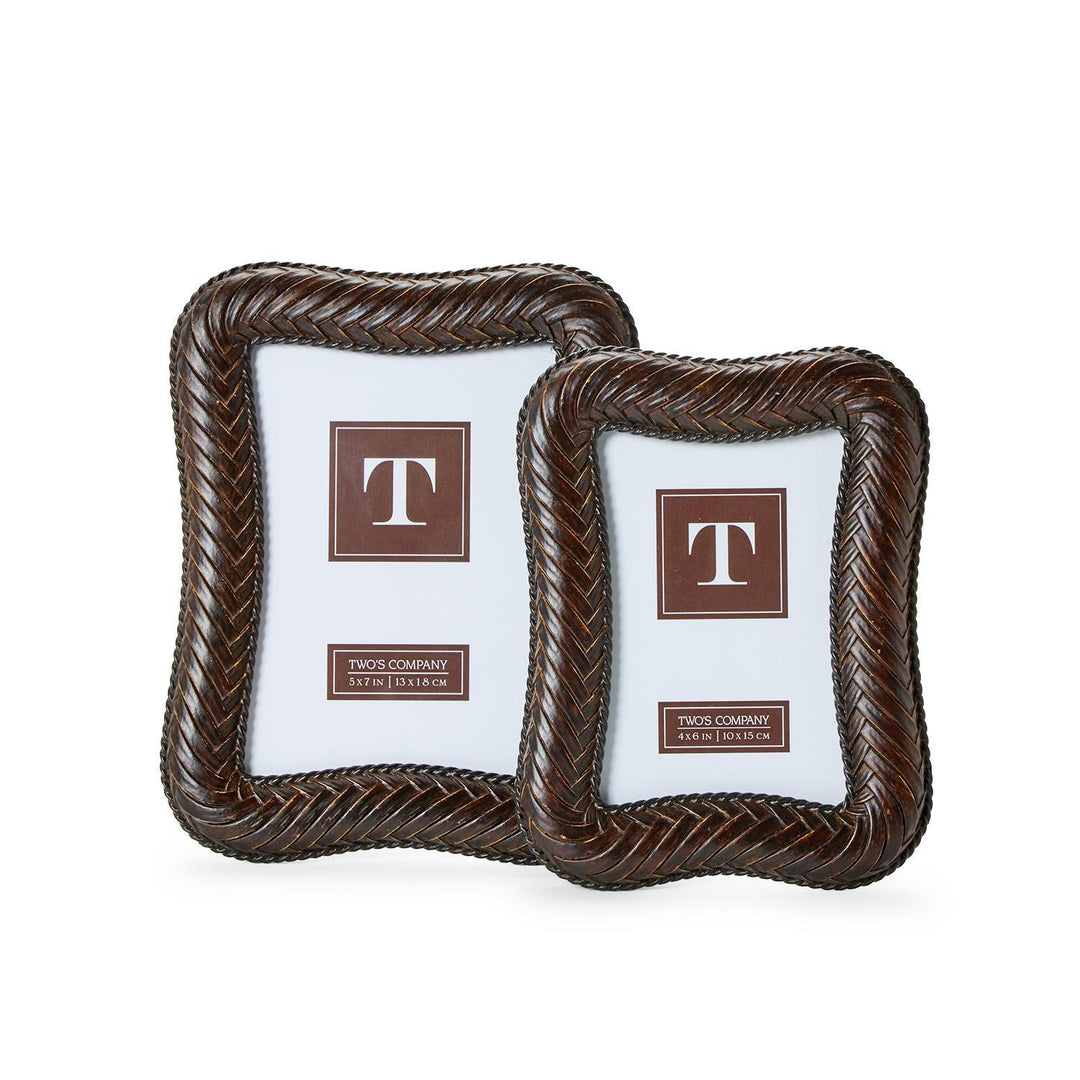 Herringbone Weave Photo Frames Includes 4" x 6" and 5" x 7"