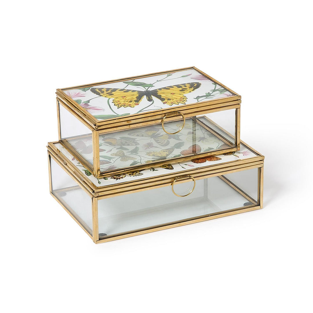 Glass and Brass Photo Boxes