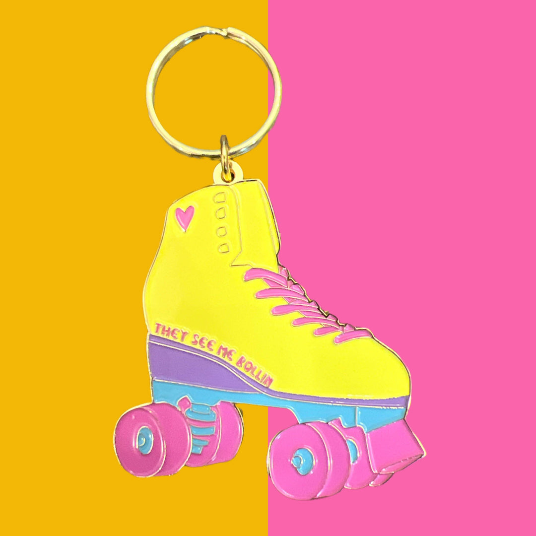 R is for Robo - Roller Skate Keychains for Women Retro 90s Nostalgia Gifts
