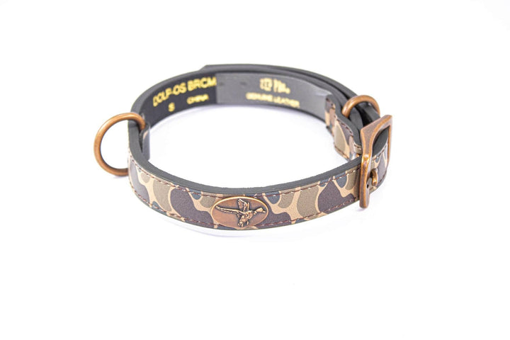 Zep-Pro - Mallard Hunting Old School Camo Leather Dog Collar: Medium 17"-21"