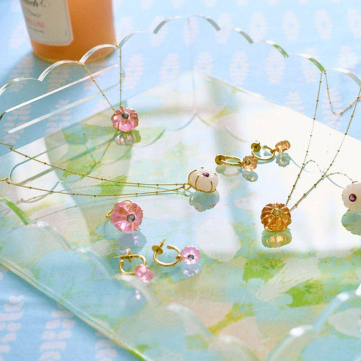 Laura Park Designs - Elephant Falls Scalloped Tray Large: Large