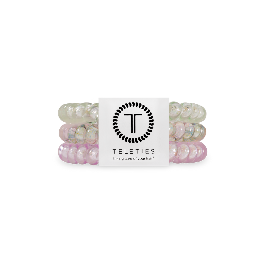 TELETIES - Spiral Hair Coils | Small | Opal Glow