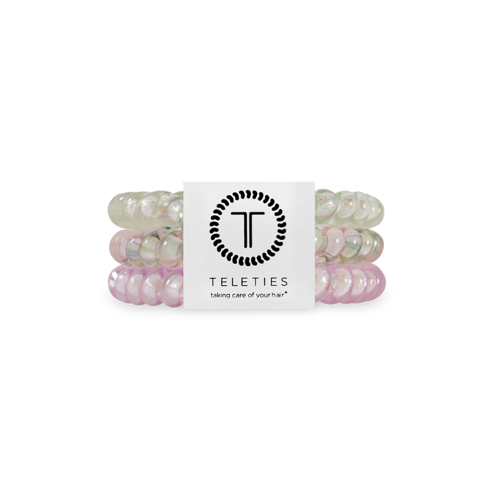 TELETIES - Spiral Hair Coils | Small | Opal Glow