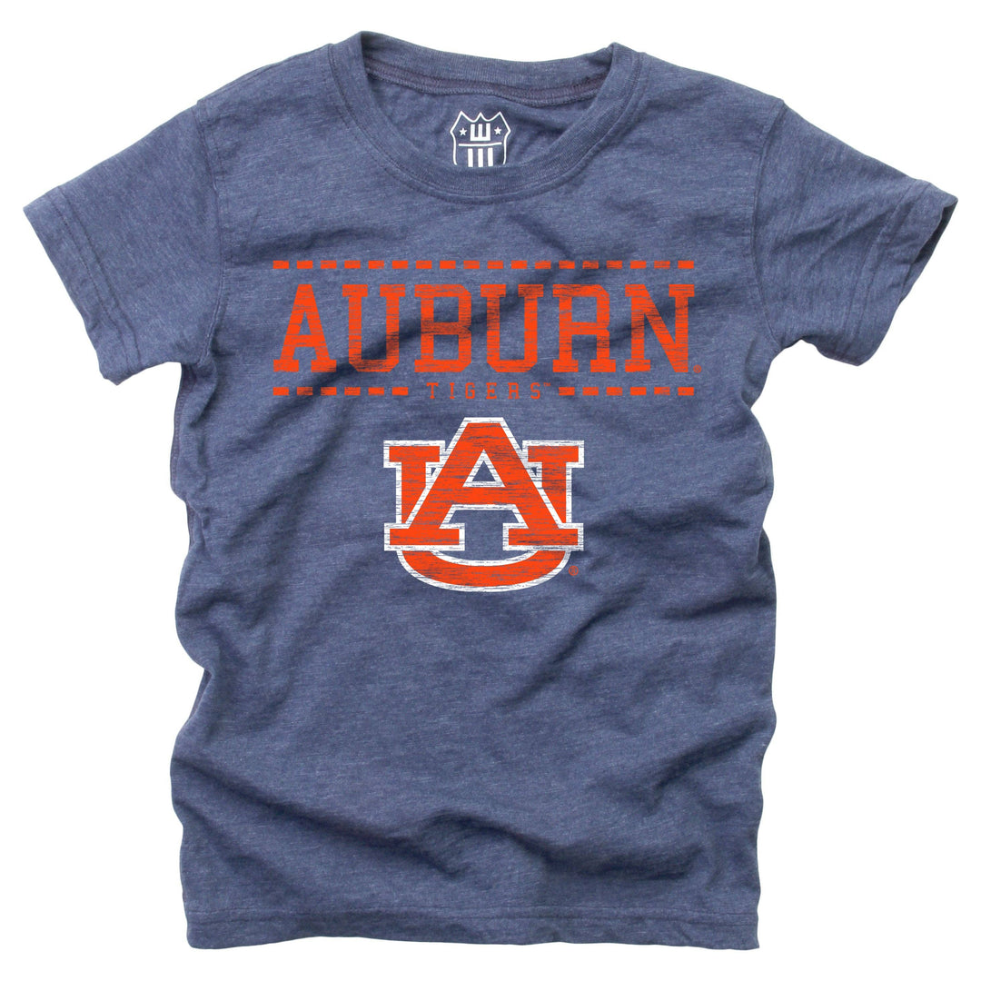 Wes and Willy - Auburn Tigers NCAA Girls S/S Blended Tee: Auburn Tigers Navy / 3T