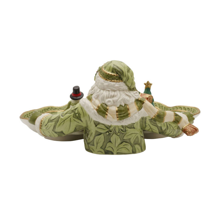 Fitz and Floyd® Mikasa® Pfaltzgraff® - Fitz & Floyd Holiday Hme Green Santa Server Gift Box Pkg: Green / Earthenware / Holiday