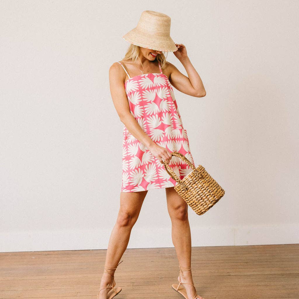 Sunshine Tienda - Pink Lemonade Tile Grotto Dress: S