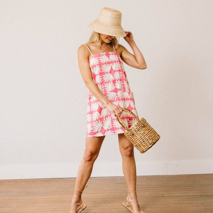Sunshine Tienda - Pink Lemonade Tile Grotto Dress: M