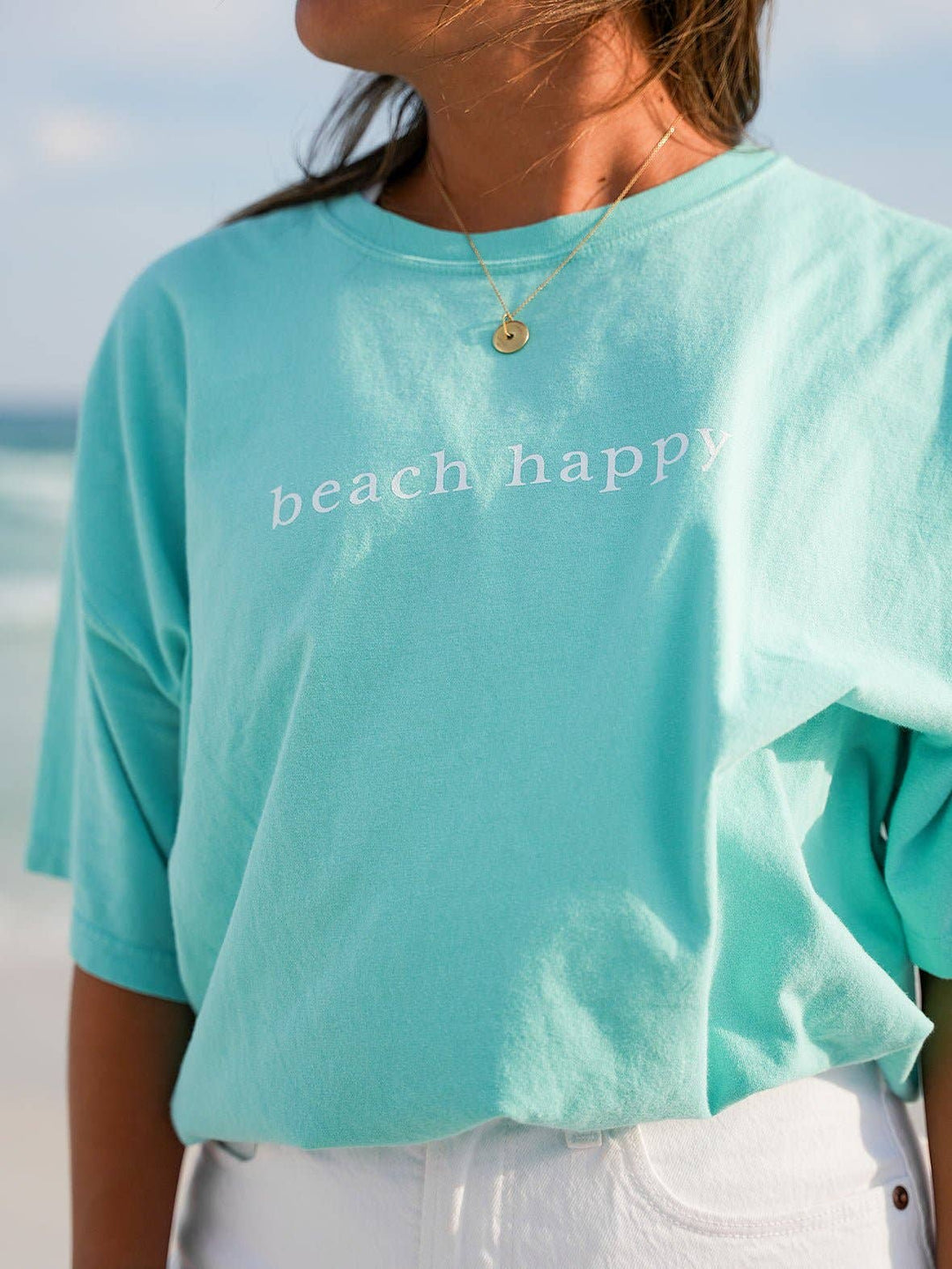 30A Gear - 30A Beach Happy Minimalistic T-Shirt: Blue / S