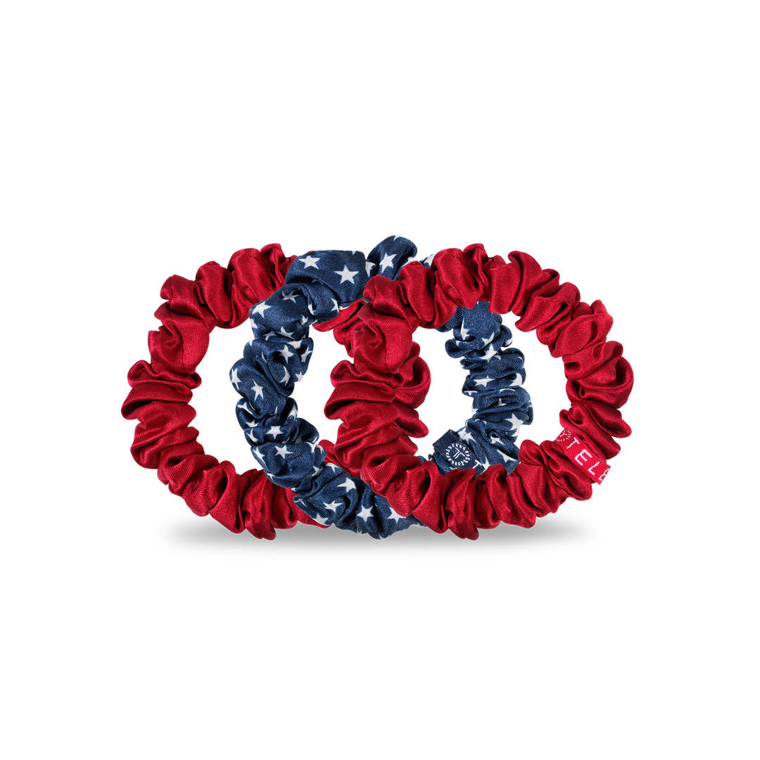 TELETIES - Silk Hair Scrunchie | Small | Independence Bae