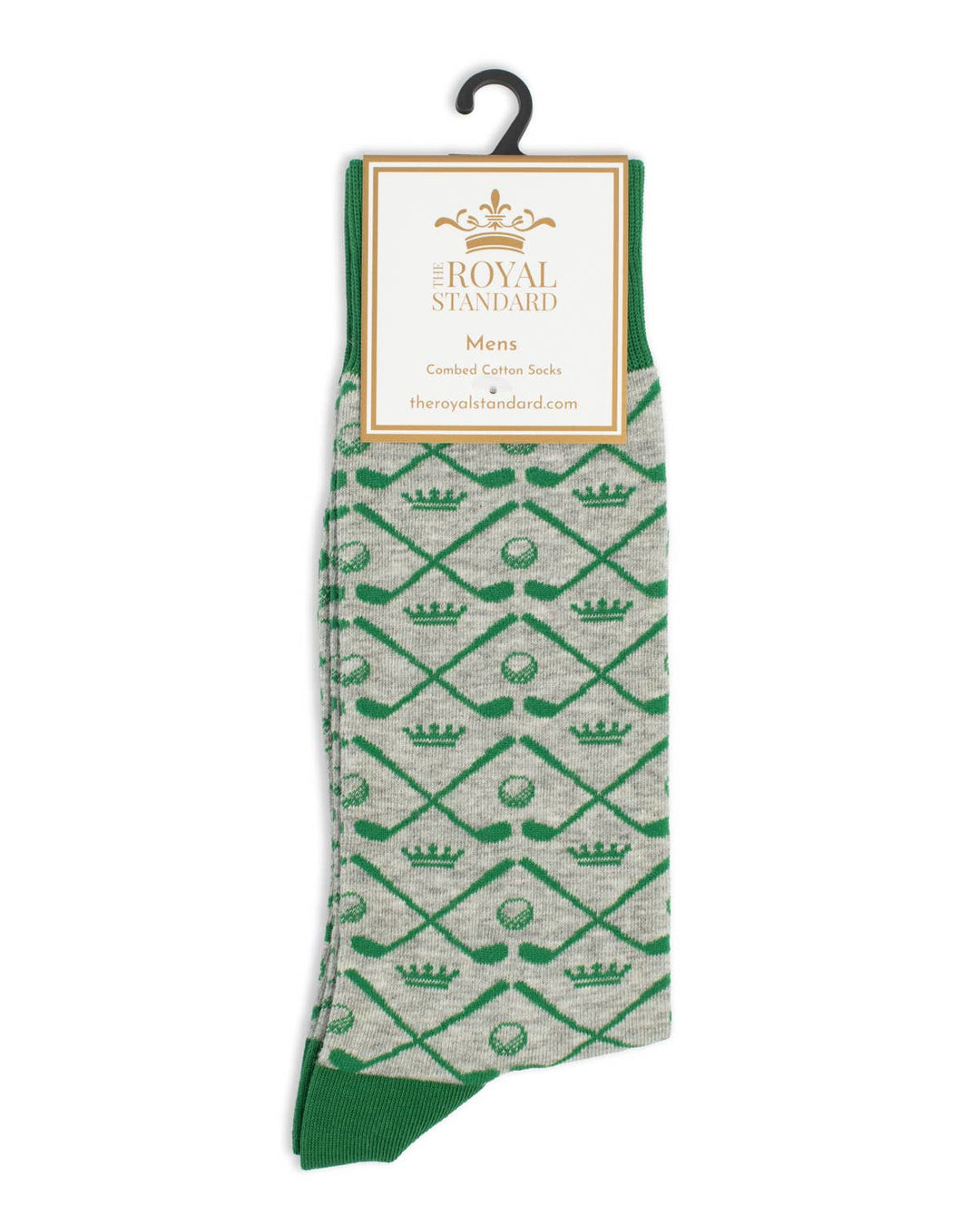 The Royal Standard - Men's Royal Golf Socks   Green/Gray   One Size