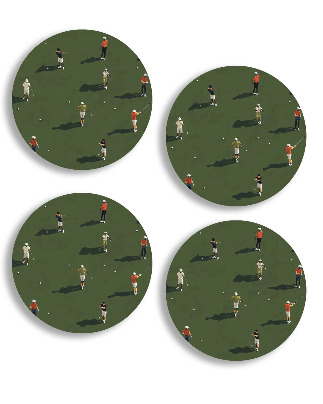 Toss Designs - Ceramic Coaster (1) - Golfers