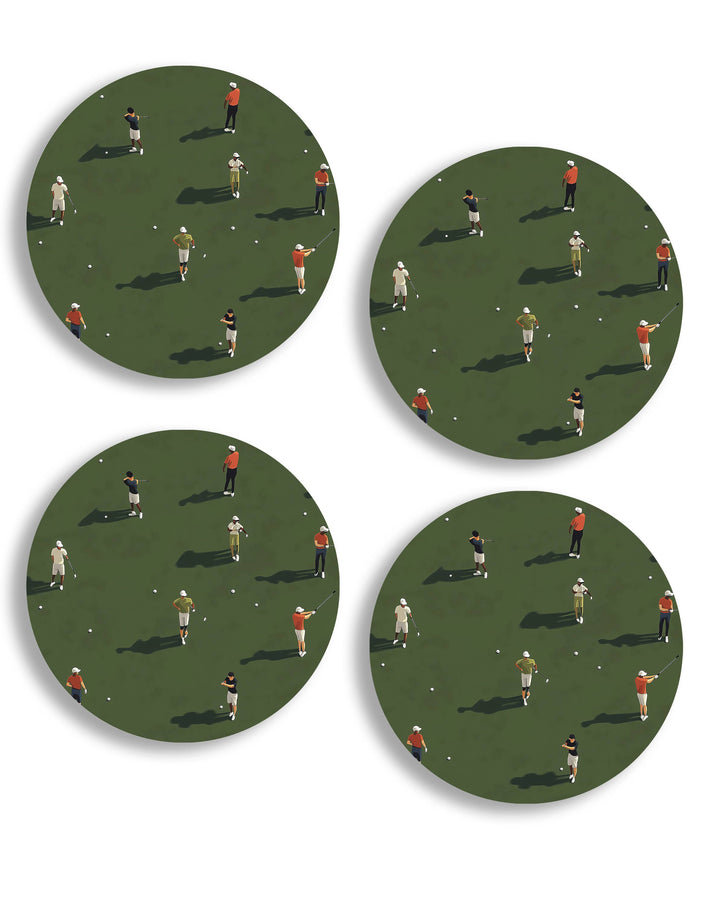 Toss Designs - Ceramic Coaster (1) - Golfers