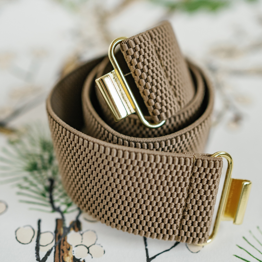 Garland - Taupe Interchangeable Stretch Belt Band - Flexible & Stylish: Taupe / L