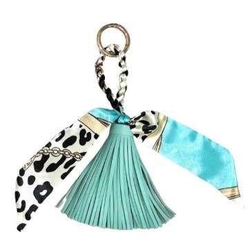 Be Clear Handbags - Amelia tassel bag charm: Taupe