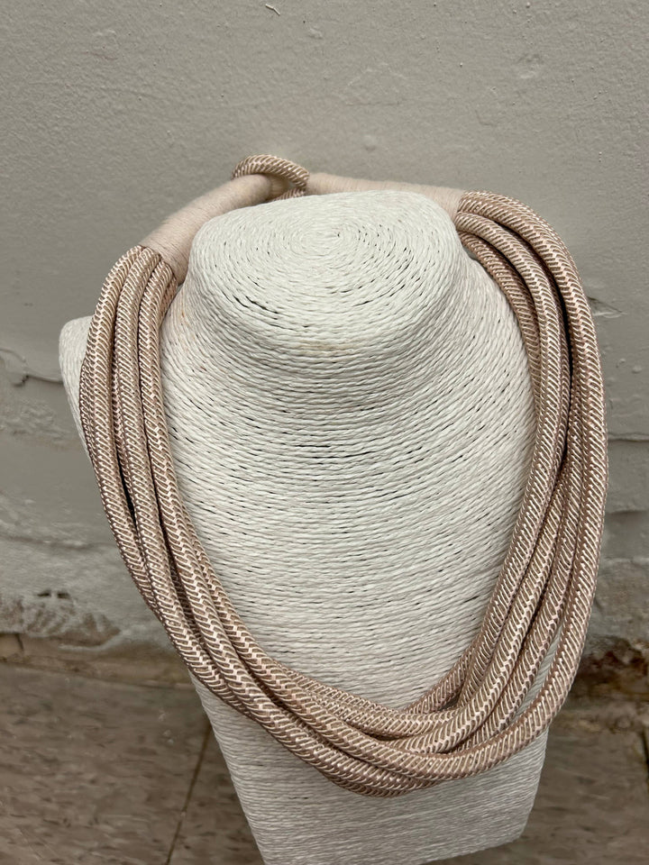 TWO FORTY TWO - "Original" Slub 8-Strand Necklace (ecru)
