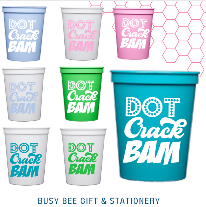 Busy Bee Gift & Stationery - Mahjong Dot Crack Bam Stadium 16 oz Cups