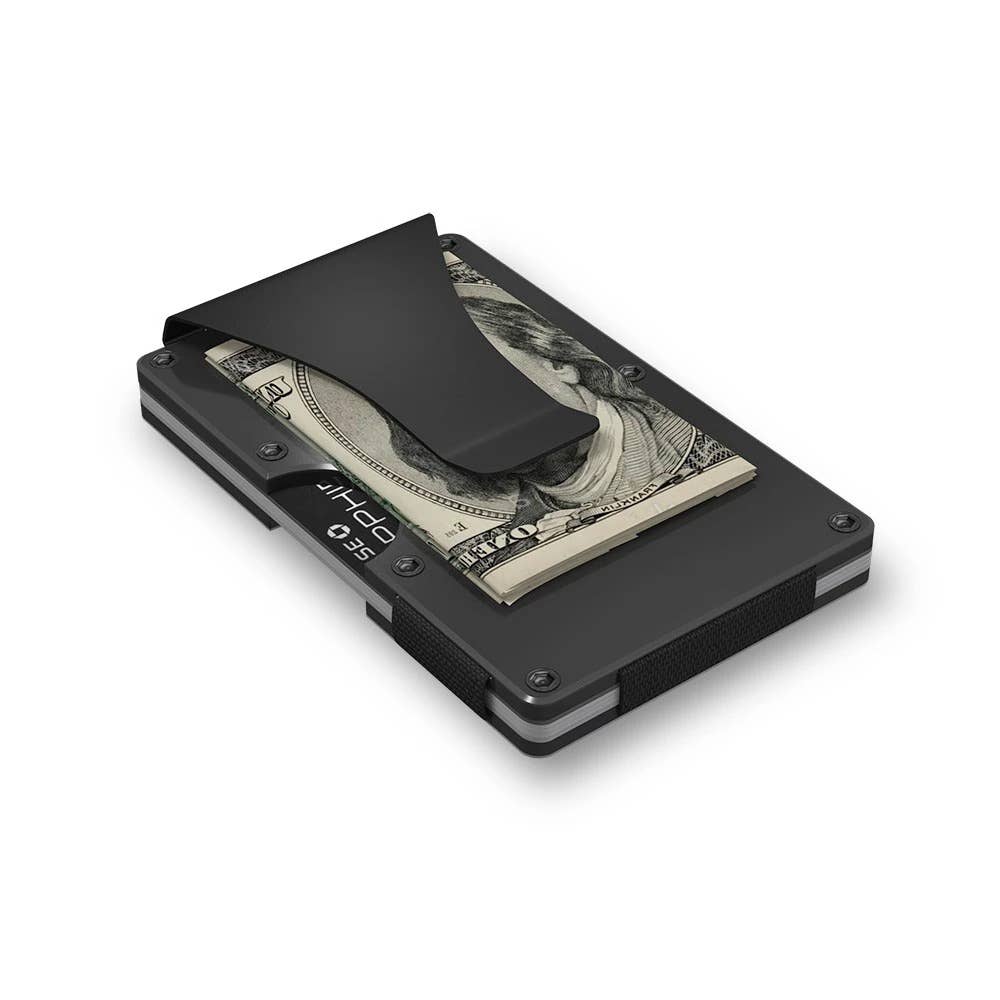 GRID Wallet - Grid Wallet // Gunmetal Aluminum: Gunmetal / Aluminum / 3.38"L x 2.12"W x 0.23"H