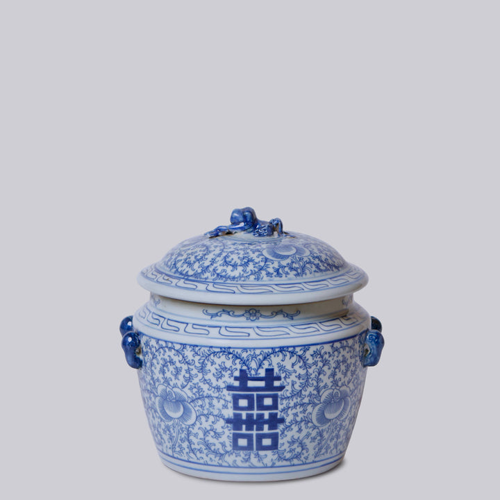 Cobalt Guild - Blue and White Porcelain Double Happiness Lug Jar