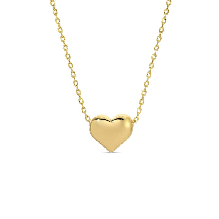 Splendid Iris - Small Simple Heart Necklace: Gold