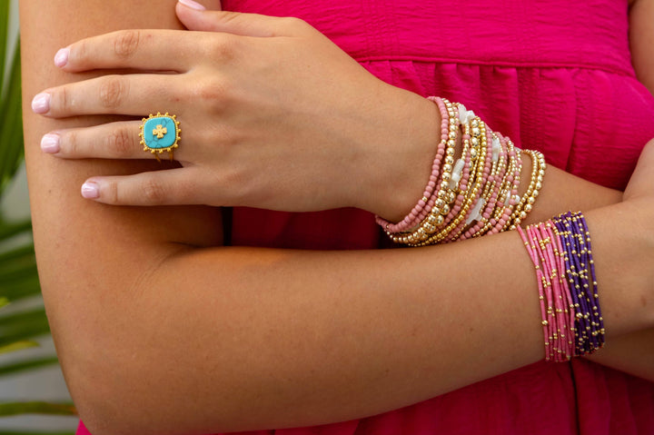 Coastal Grit - Seaside Bracelets: Light Pink