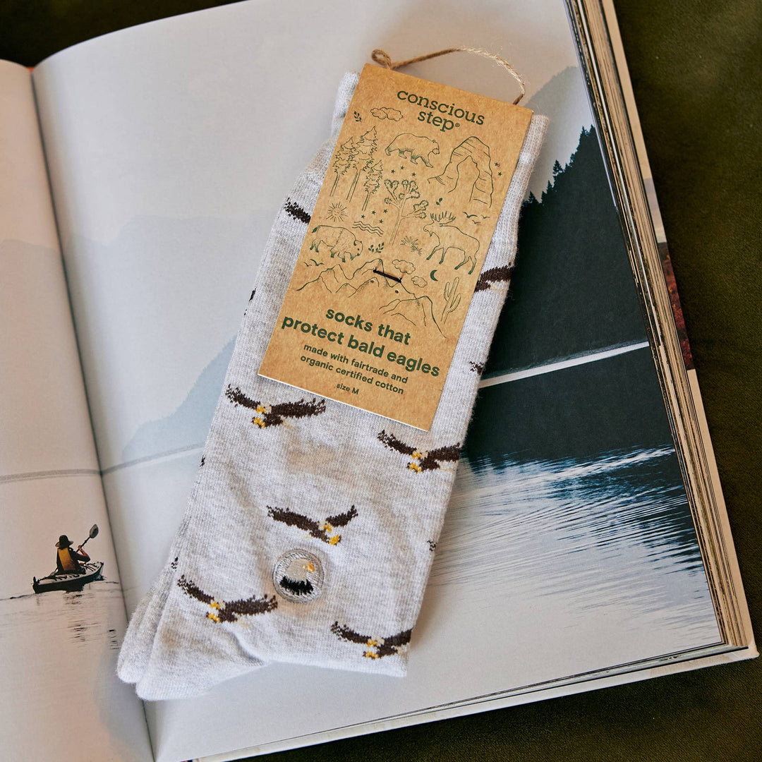Conscious Step - Socks that Protect Bald Eagles: Medium