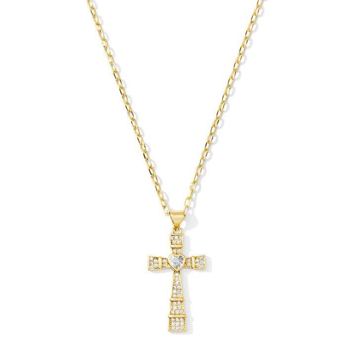 Splendid Iris - SALE - Lovely Cross Pendant Necklace: Silver