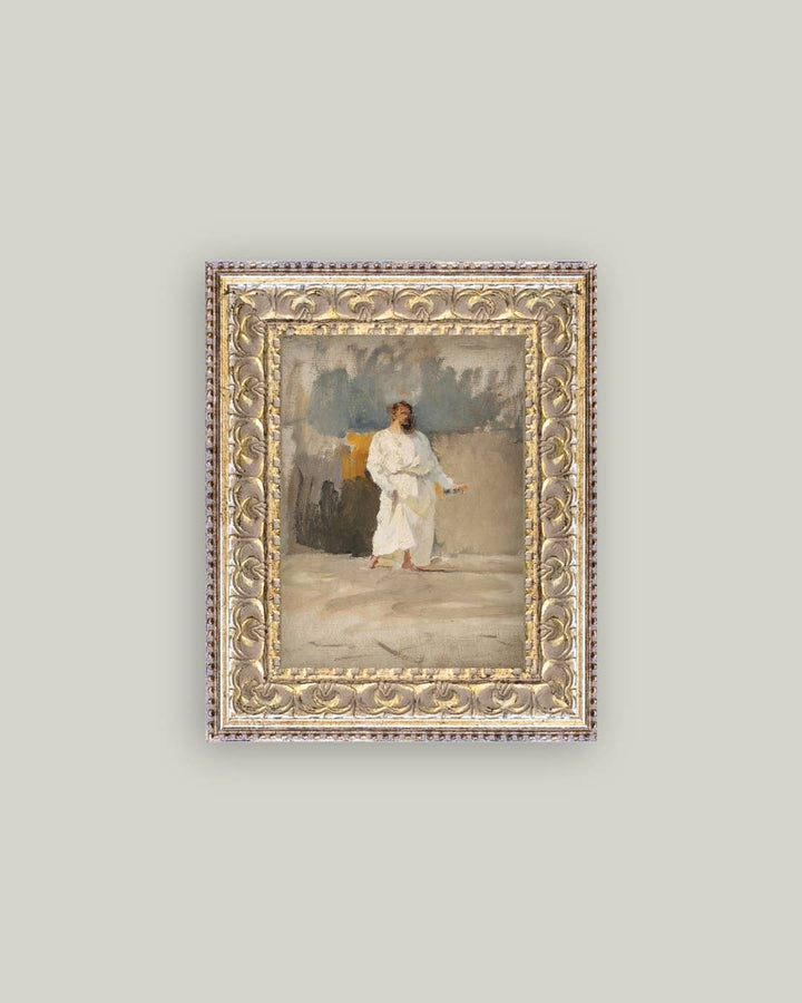 Petal Lane Home - Christ Framed Antique Art: 8x10