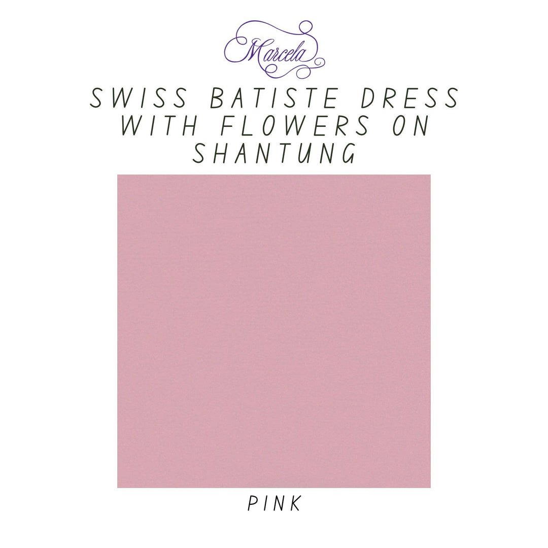 MARCELA - Small Photo Album-Swiss Batiste Dress Flowers on Shantung