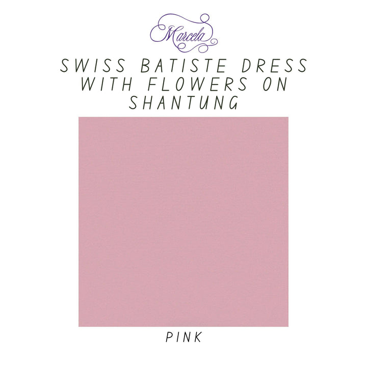 MARCELA - Small Photo Album-Swiss Batiste Dress Flowers on Shantung