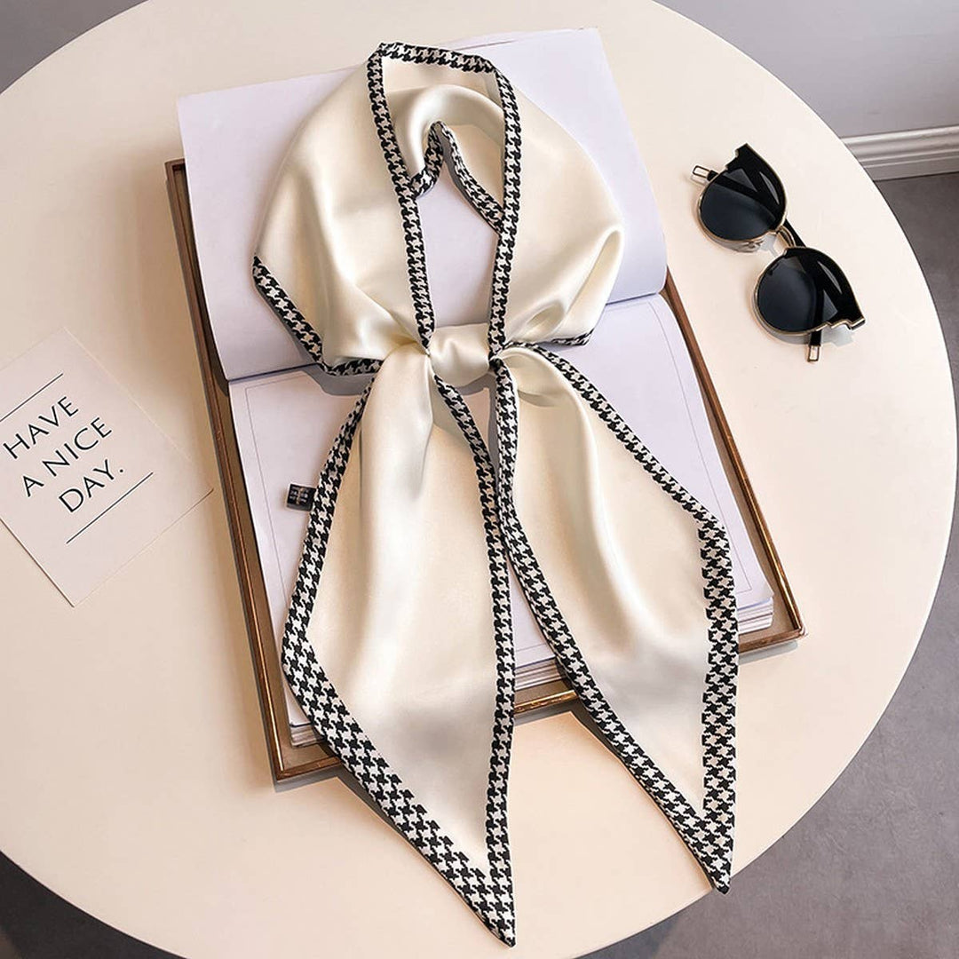 ACCITY - Women’s Long Silk Scarf – Stylish Neck Accessory_CWASC03144: TYPE10 / (OS) 2